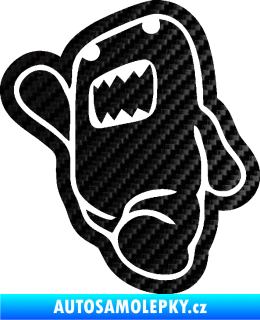Samolepka Domo 013 levá běžící 3D karbon černý