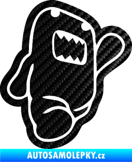 Samolepka Domo 013 pravá běžící 3D karbon černý