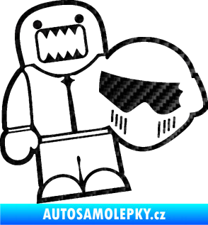 Samolepka Domo 015 levá  Stig 3D karbon černý
