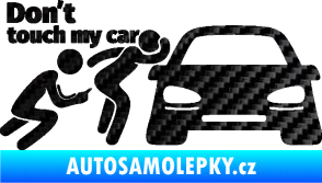 Samolepka Don´t touch my car 009 levá 3D karbon černý