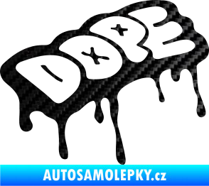 Samolepka Dope 3D karbon černý