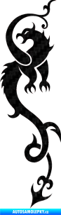 Samolepka Dragon 008 levá 3D karbon černý