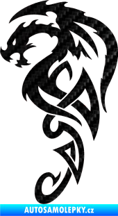 Samolepka Dragon 018 levá 3D karbon černý