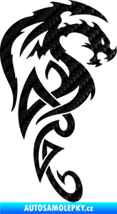 Samolepka Dragon 018 pravá 3D karbon černý