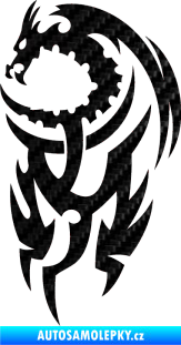 Samolepka Dragon 021 levá 3D karbon černý