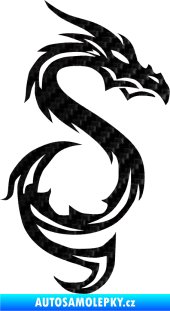 Samolepka Dragon 033 pravá 3D karbon černý