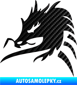 Samolepka Dragon 044 levá 3D karbon černý