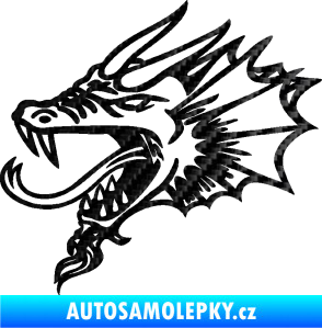 Samolepka Dragon 046 levá 3D karbon černý