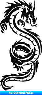 Samolepka Dragon 048 pravá 3D karbon černý