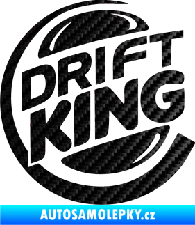 Samolepka Drift king 3D karbon černý