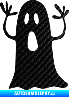 Samolepka Duch 003 levá 3D karbon černý