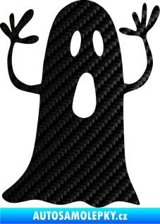 Samolepka Duch 003 pravá 3D karbon černý