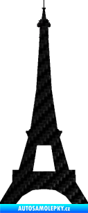 Samolepka Eifelova věž 001 3D karbon černý