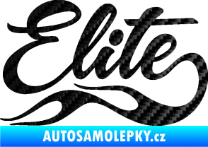 Samolepka Elite nápis 3D karbon černý