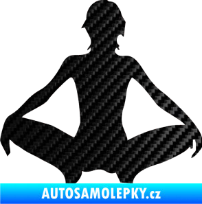 Samolepka Erotická žena 003 levá 3D karbon černý