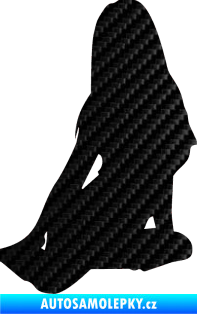Samolepka Erotická žena 004 pravá 3D karbon černý