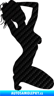 Samolepka Erotická žena 012 pravá 3D karbon černý