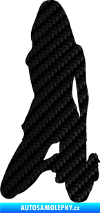 Samolepka Erotická žena 014 levá 3D karbon černý