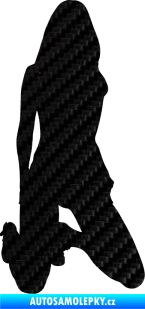 Samolepka Erotická žena 014 pravá 3D karbon černý