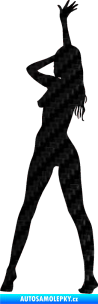 Samolepka Erotická žena 021 levá 3D karbon černý