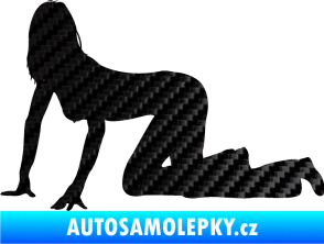Samolepka Erotická žena 029 levá 3D karbon černý