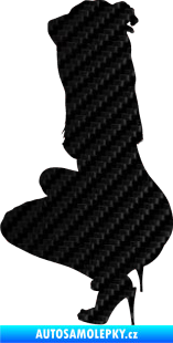 Samolepka Erotická žena 031 levá 3D karbon černý