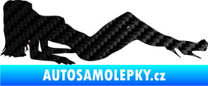 Samolepka Erotická žena 046 pravá 3D karbon černý