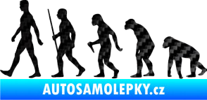 Samolepka Evoluce 001 levá 3D karbon černý