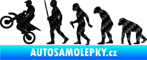 Samolepka Evoluce 002 motokros levá 3D karbon černý
