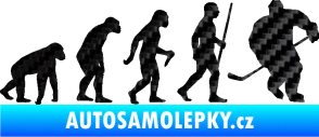 Samolepka Evoluce 003 hokej pravá 3D karbon černý