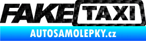 Samolepka Fake taxi nápis 3D karbon černý