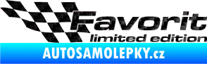 Samolepka Favorit limited edition levá 3D karbon černý