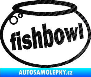 Samolepka Fishbowl akvárium 3D karbon černý