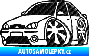 Samolepka Ford Mondeo karikatura levá 3D karbon černý