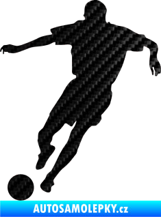 Samolepka Fotbalista 011 levá 3D karbon černý