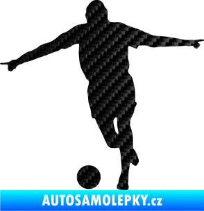 Samolepka Fotbalista 015 levá 3D karbon černý