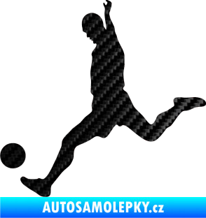 Samolepka Fotbalista 023 levá 3D karbon černý