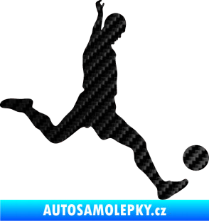Samolepka Fotbalista 023 pravá 3D karbon černý