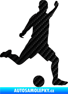 Samolepka Fotbalista 031 pravá 3D karbon černý