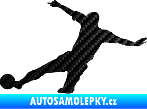 Samolepka Fotbalista 037 levá 3D karbon černý