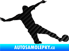 Samolepka Fotbalista 037 pravá 3D karbon černý