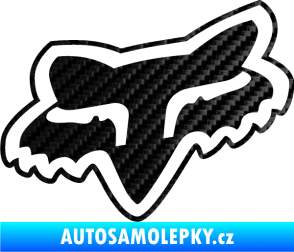 Samolepka Fox 003 3D karbon černý