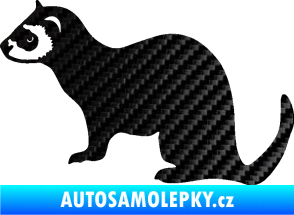 Samolepka Fretka 001 levá 3D karbon černý