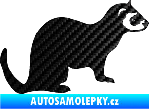 Samolepka Fretka 001 pravá 3D karbon černý