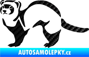 Samolepka Fretka 002 levá 3D karbon černý