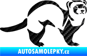 Samolepka Fretka 002 pravá 3D karbon černý