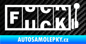 Samolepka Fuck kasino 3D karbon černý