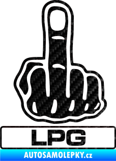 Samolepka Fuck off LPG 3D karbon černý