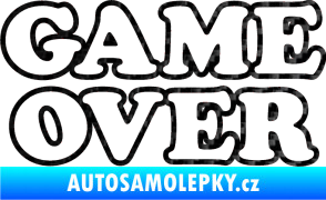 Samolepka Game over nad sebou 001 3D karbon černý