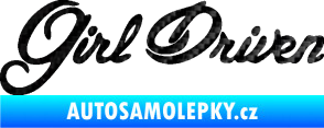 Samolepka Girl driven 3D karbon černý